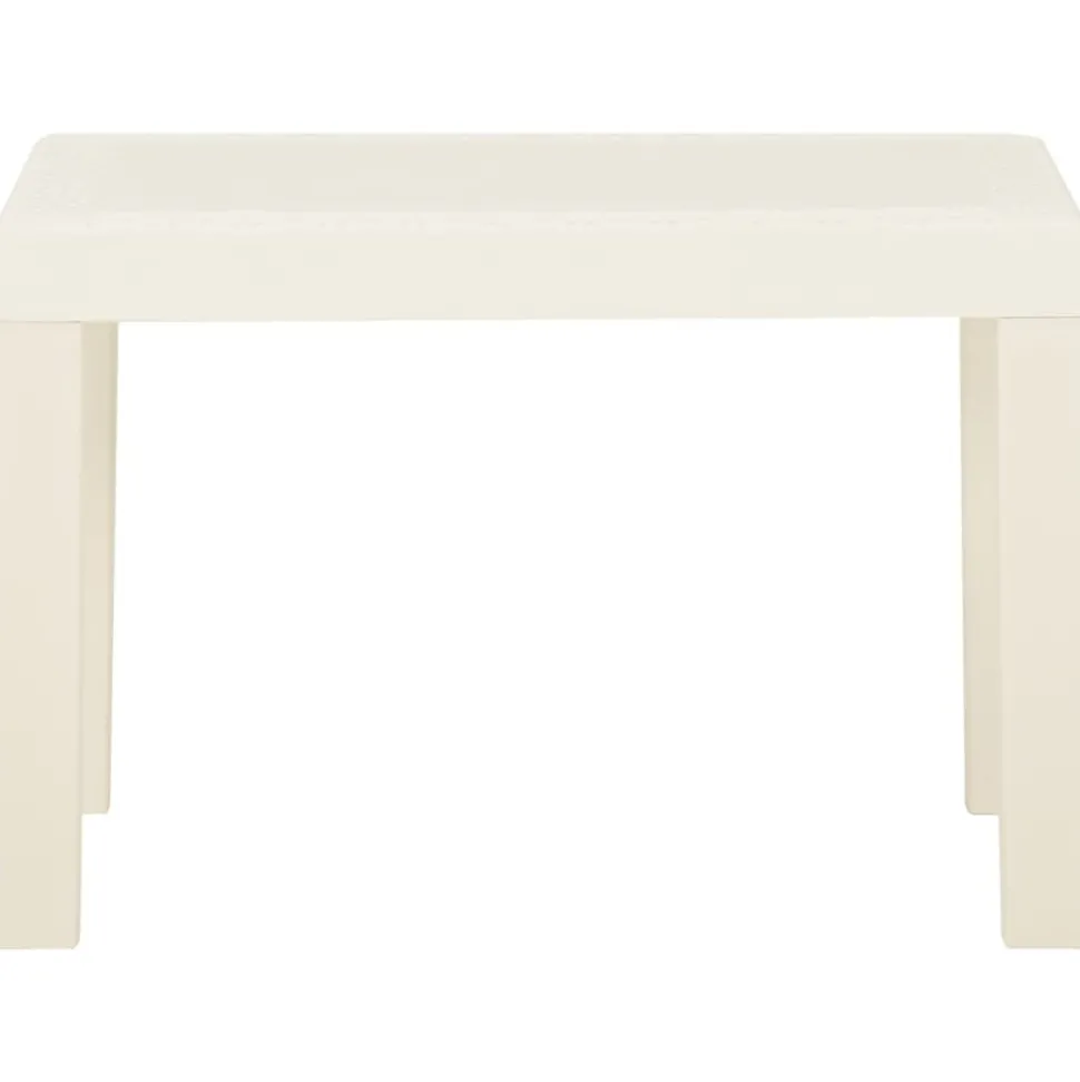 MAISON EXCLUSIVE - Salon de jardin 3 pcs avec coussins plastique blanc