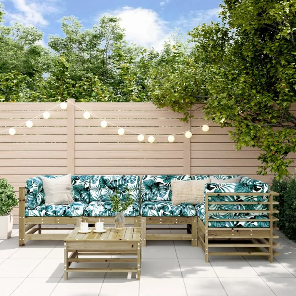 MAISON EXCLUSIVE - Salon de jardin 6 pcs bois de pin imprégné
