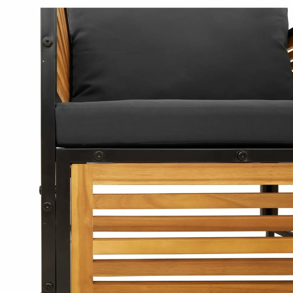 MAISON EXCLUSIVE - Salon de jardin avec coussins 5 pcs bois d'acacia solide