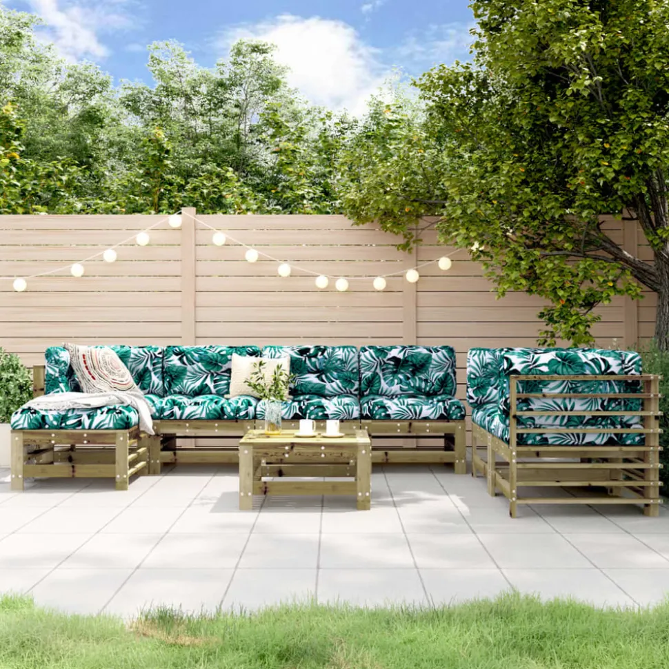 MAISON EXCLUSIVE - Salon de jardin 8 pcs bois de pin imprégné