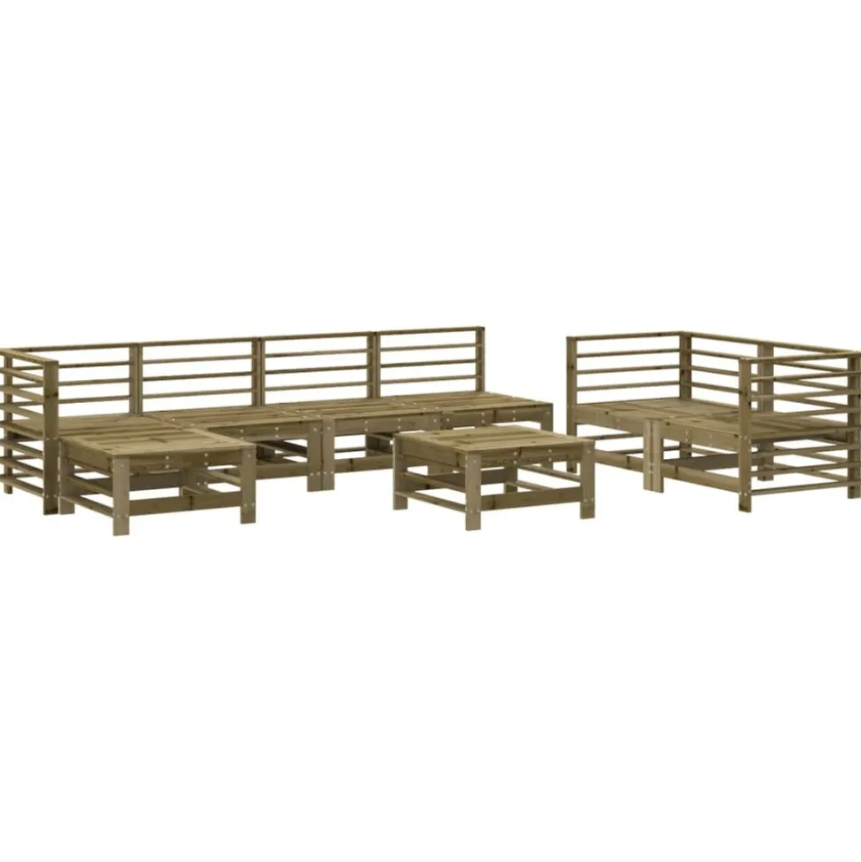 MAISON EXCLUSIVE - Salon de jardin 8 pcs bois de pin imprégné