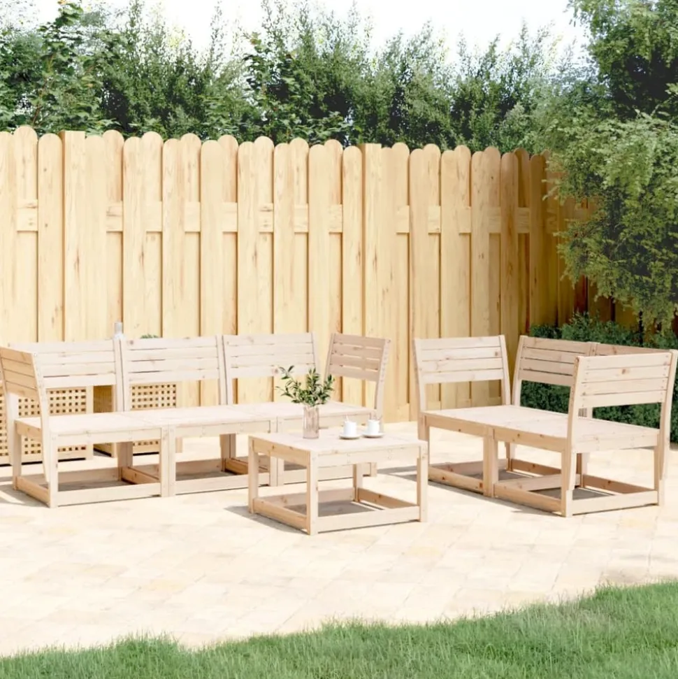 MAISON EXCLUSIVE - Salon de jardin 5 pcs bois de pin massif