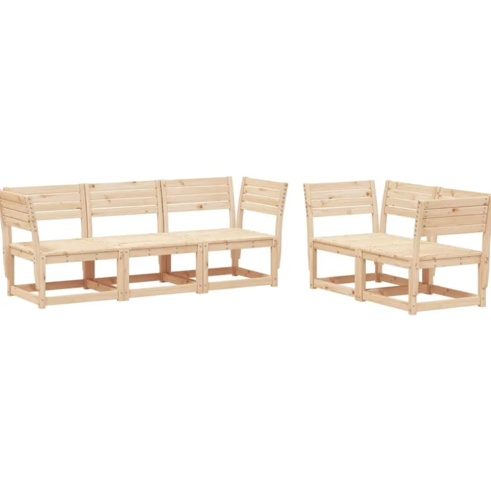MAISON EXCLUSIVE - Salon de jardin 5 pcs bois de pin massif