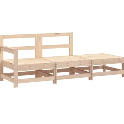MAISON EXCLUSIVE - Salon de jardin 3 pcs bois massif de pin