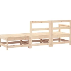 MAISON EXCLUSIVE - Salon de jardin 3 pcs bois massif de pin
