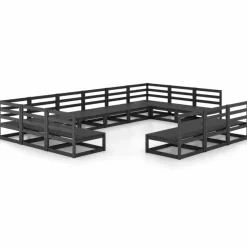 MAISON EXCLUSIVE - Salon de jardin 13 pcs bois de pin massif