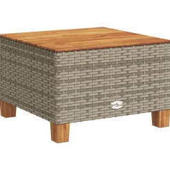MAISON EXCLUSIVE - Salon de jardin 9 pcs avec coussins gris résine tressée