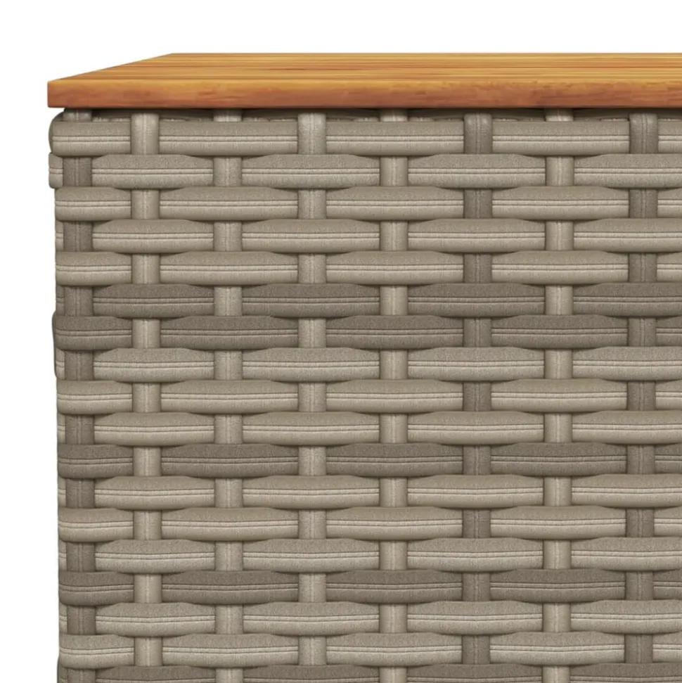 MAISON EXCLUSIVE - Salon de jardin 9 pcs avec coussins gris résine tressée