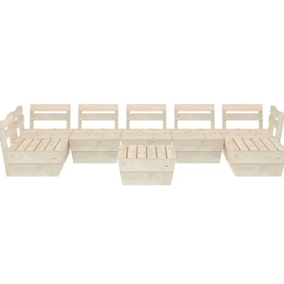 MAISON EXCLUSIVE - Salon de jardin palette 8 pcs bois d'épicéa imprégné