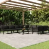 MAISON EXCLUSIVE - Salon de jardin 10 pcs avec coussins aluminium anthracite