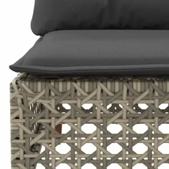 MAISON EXCLUSIVE - Salon de jardin avec coussins 7 pcs gris résine tressée
