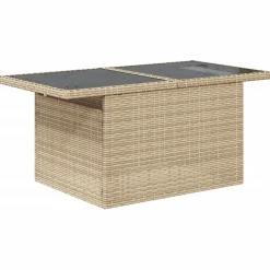 MAISON EXCLUSIVE - Salon de jardin avec coussins 9 pcs beige résine tressée