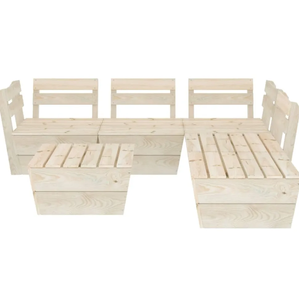 MAISON EXCLUSIVE - Salon de jardin palette 6 pcs bois d'épicéa imprégné