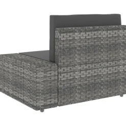 MAISON EXCLUSIVE - Salon de jardin 5 pcs résine tressée gris