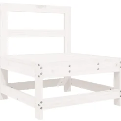 MAISON EXCLUSIVE - Salon de jardin 5 pcs blanc bois massif de pin