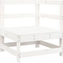 MAISON EXCLUSIVE - Salon de jardin 5 pcs blanc bois massif de pin