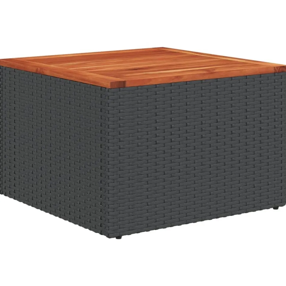 MAISON EXCLUSIVE - Salon de jardin 10 pcs avec coussins noir résine tressée