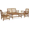 MAISON EXCLUSIVE - Salon de jardin 4 pcs bois d'acacia solide