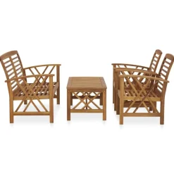 MAISON EXCLUSIVE - Salon de jardin 4 pcs bois d'acacia solide
