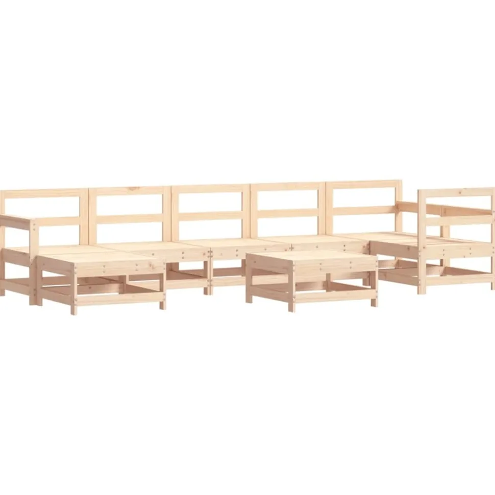 MAISON EXCLUSIVE - Salon de jardin 8 pcs avec coussins bois massif