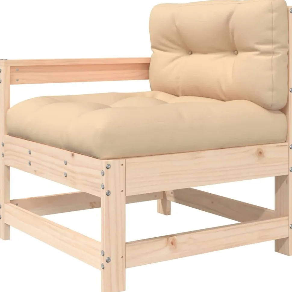 MAISON EXCLUSIVE - Salon de jardin 8 pcs avec coussins bois massif