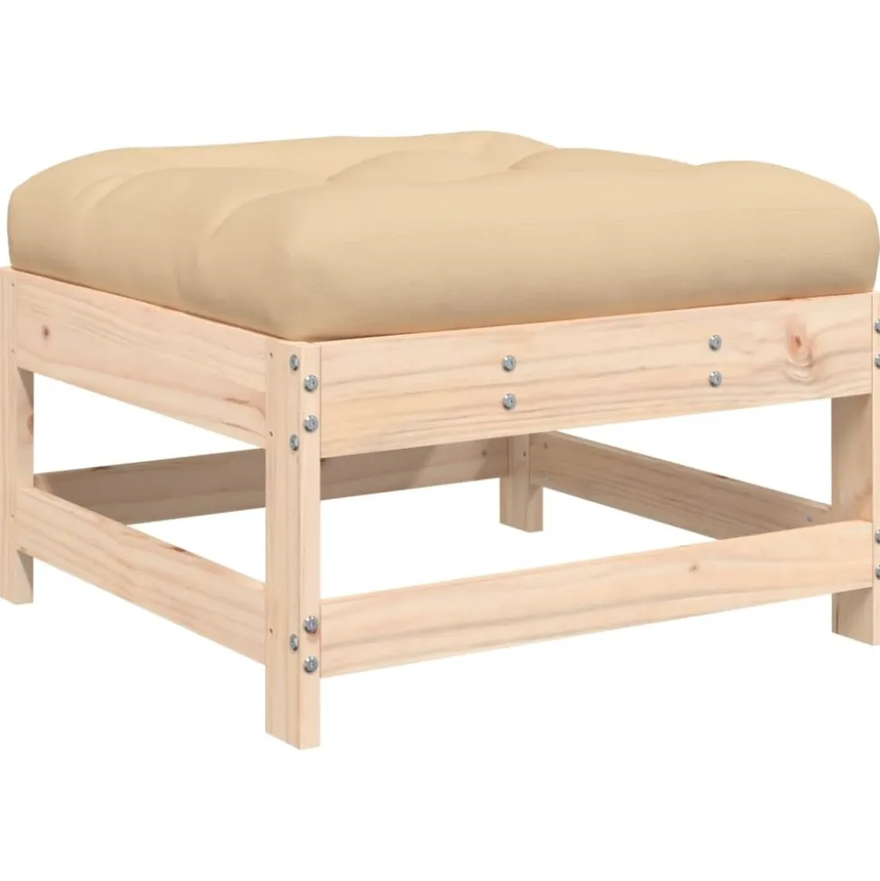 MAISON EXCLUSIVE - Salon de jardin 8 pcs avec coussins bois massif