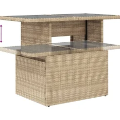 MAISON EXCLUSIVE - Salon de jardin avec coussins 6 pcs beige résine tressée