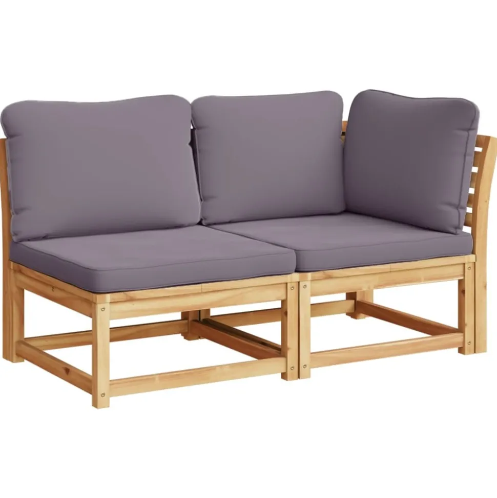 MAISON EXCLUSIVE - Salon de jardin avec coussins 7 pcs bois massif d'acacia