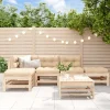 MAISON EXCLUSIVE - Salon de jardin 6 pcs avec coussins bois massif