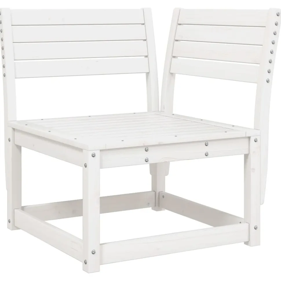 MAISON EXCLUSIVE - Salon de jardin 4 pcs blanc bois de pin massif