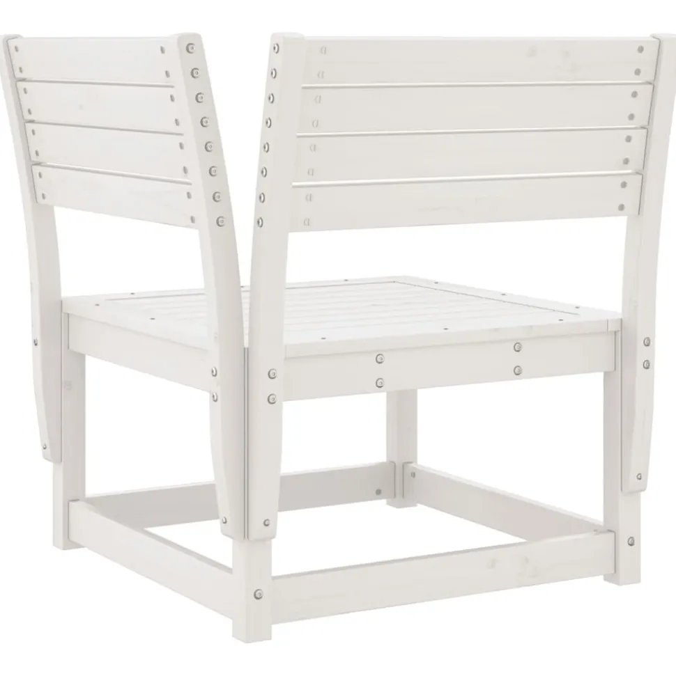 MAISON EXCLUSIVE - Salon de jardin 4 pcs blanc bois de pin massif
