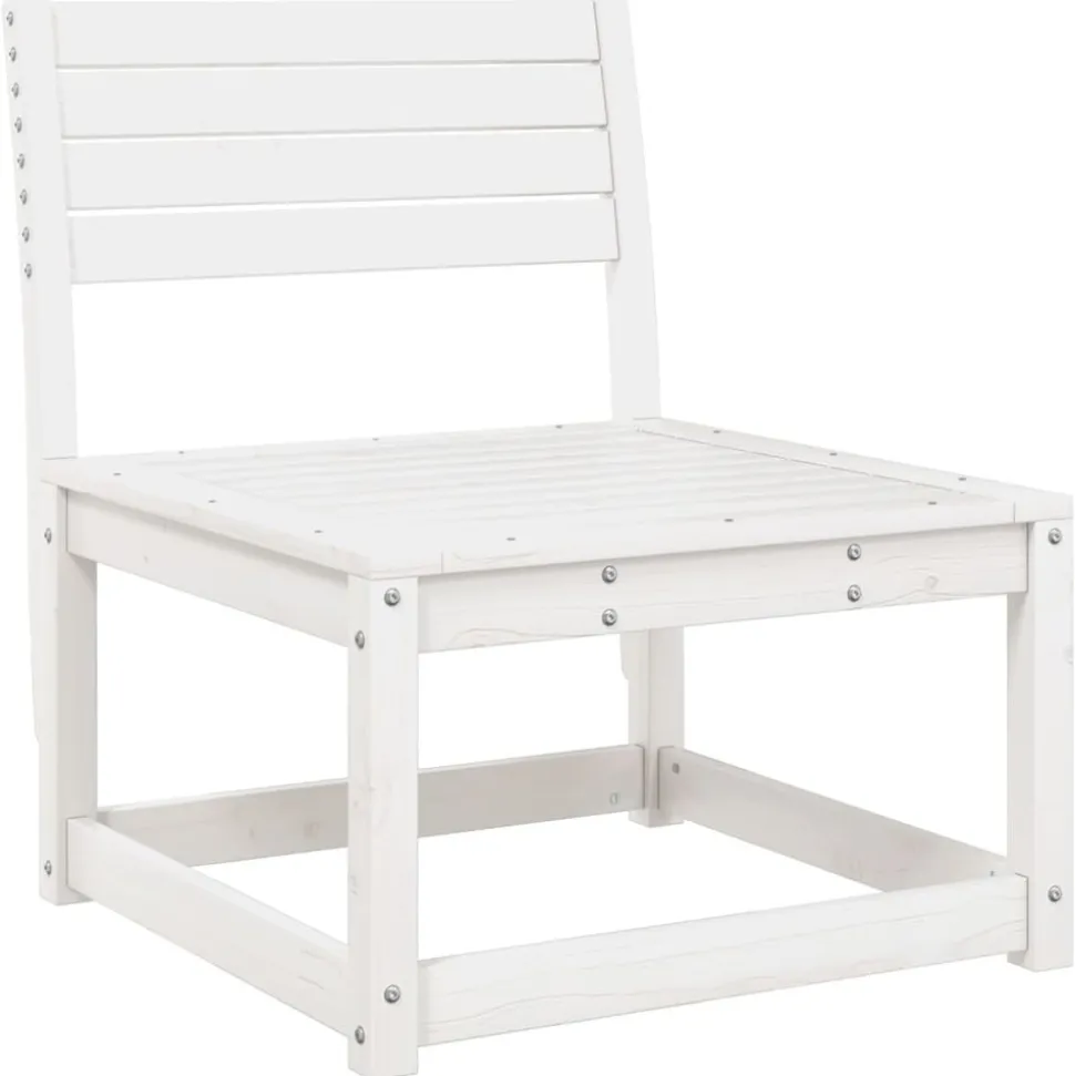 MAISON EXCLUSIVE - Salon de jardin 4 pcs blanc bois de pin massif