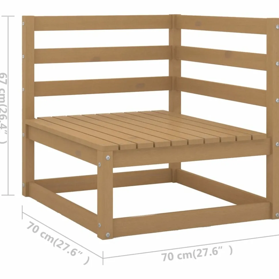 MAISON EXCLUSIVE - Salon de jardin 13 pcs bois de pin massif