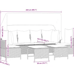 MAISON EXCLUSIVE - Salon de jardin avec coussins 5 pcs beige résine tressée