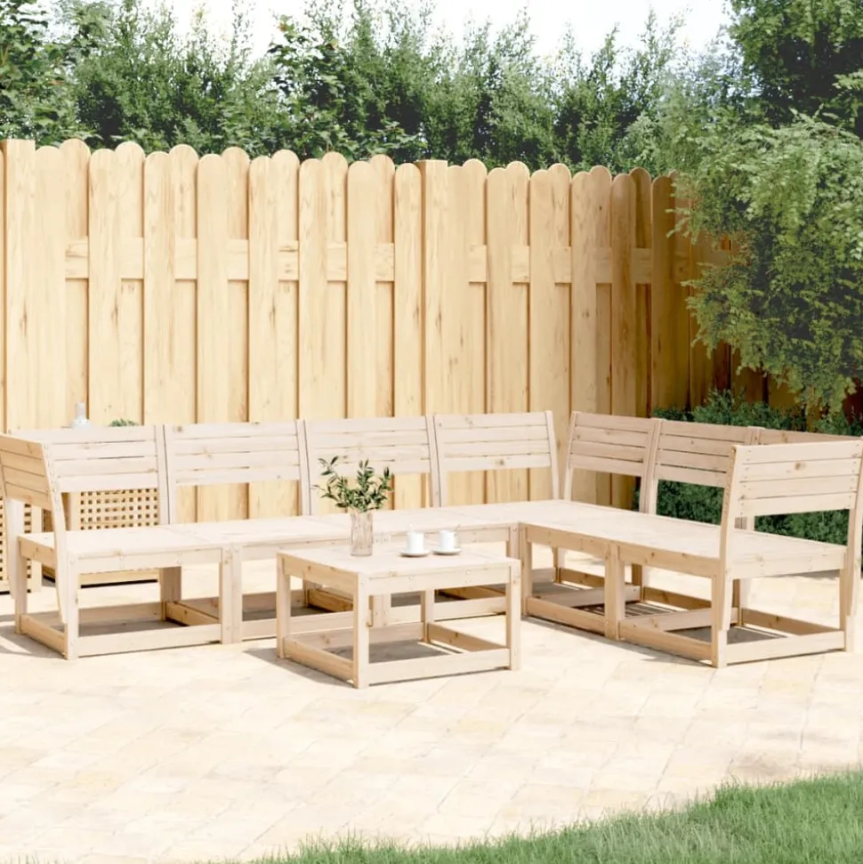 MAISON EXCLUSIVE - Salon de jardin 6 pcs bois de pin massif