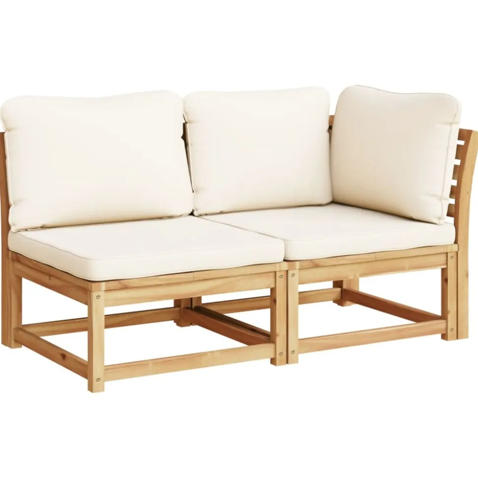 MAISON EXCLUSIVE - Salon de jardin 3 pcs avec coussins bois massif d'acacia