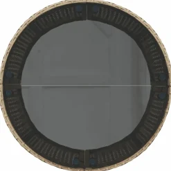 MAISON EXCLUSIVE - Salon de jardin 3 pcs demi-rond beige résine tressée