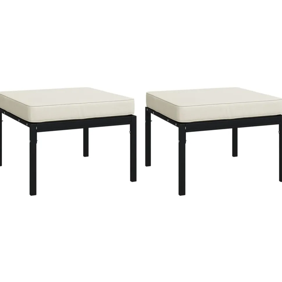 MAISON EXCLUSIVE - Salon de jardin 6 pcs avec coussins sable acier