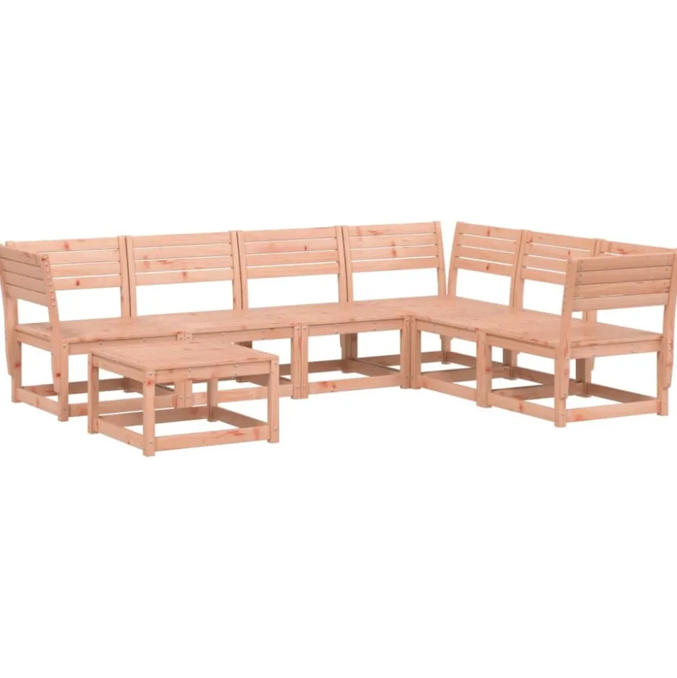 MAISON EXCLUSIVE - Salon de jardin 7 pcs bois massif douglas