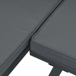 MAISON EXCLUSIVE - Salon de jardin 5 pcs avec coussins noir aluminium