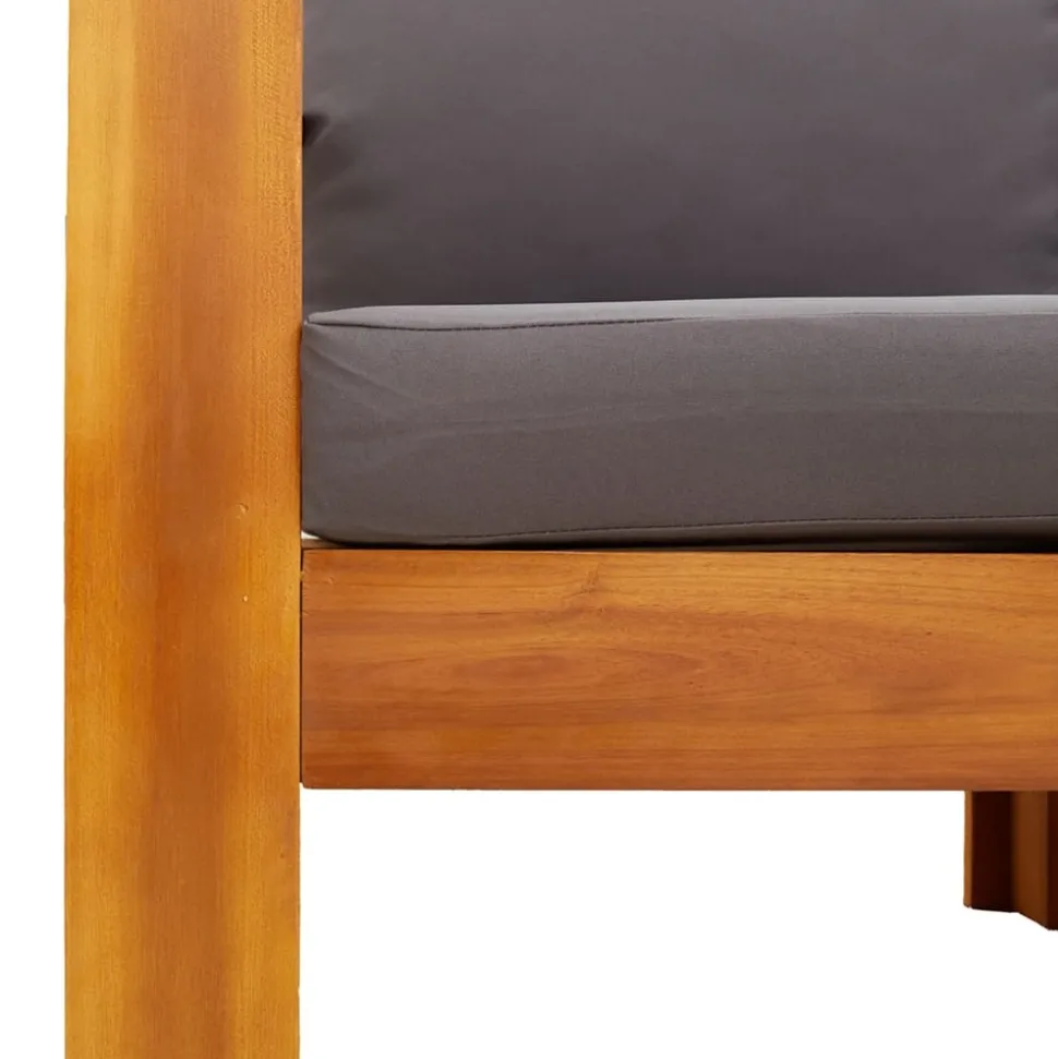 MAISON EXCLUSIVE - Salon de jardin avec coussins 6 pcs bois d'acacia solide