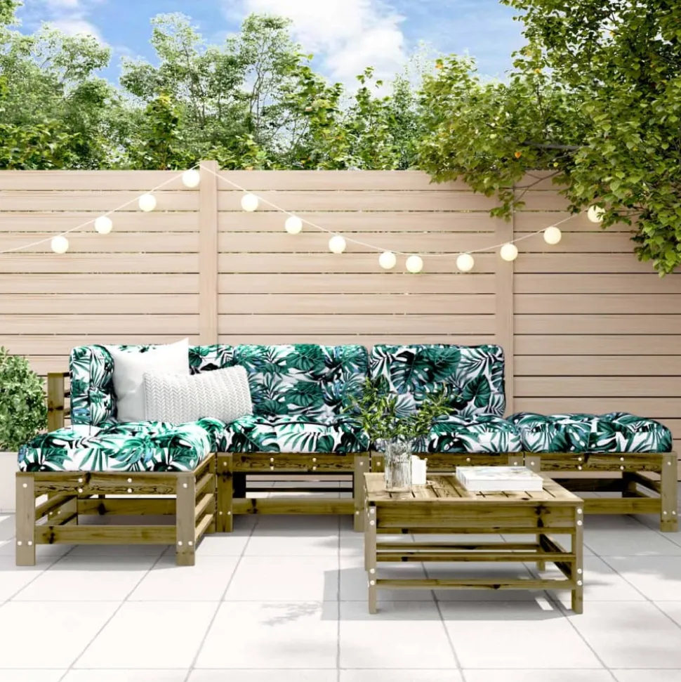 MAISON EXCLUSIVE - Salon de jardin 6 pcs bois de pin imprégné