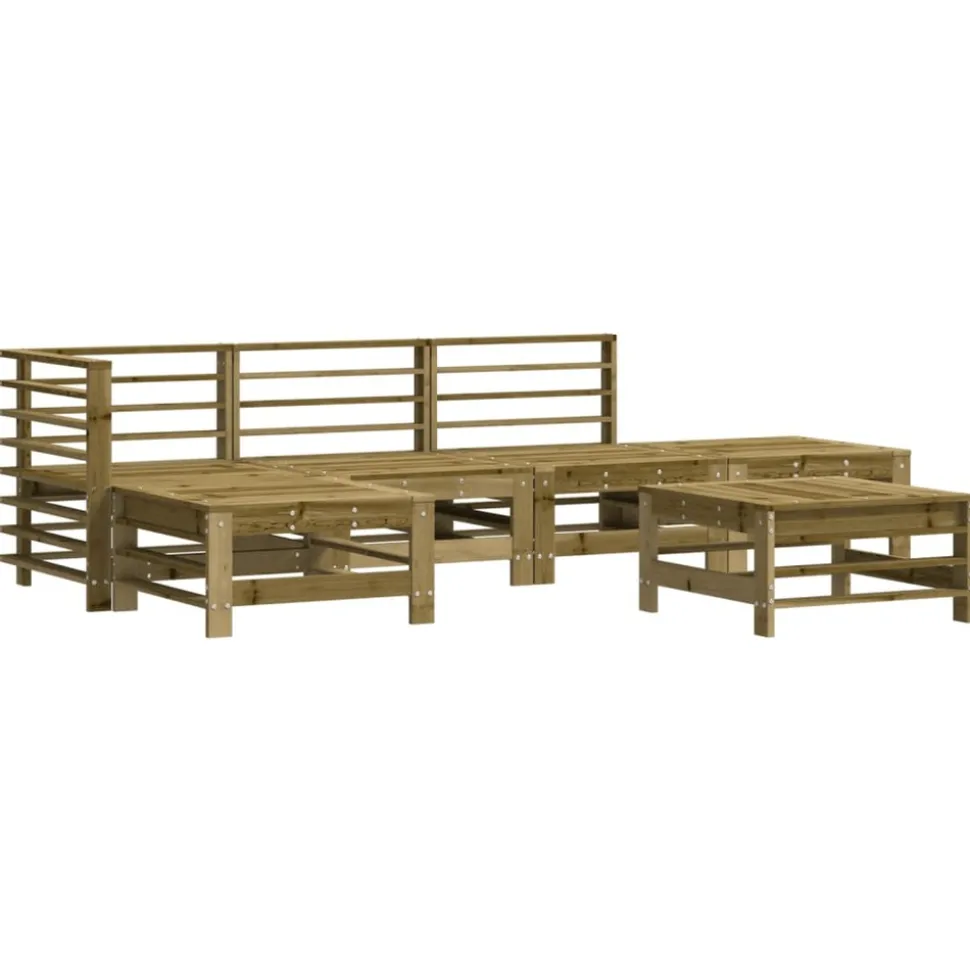 MAISON EXCLUSIVE - Salon de jardin 6 pcs bois de pin imprégné
