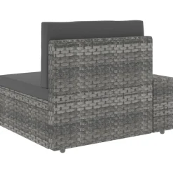 MAISON EXCLUSIVE - Salon de jardin 9 pcs résine tressée gris