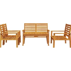 MAISON EXCLUSIVE - Salon de jardin 5 pcs bois d'acacia solide