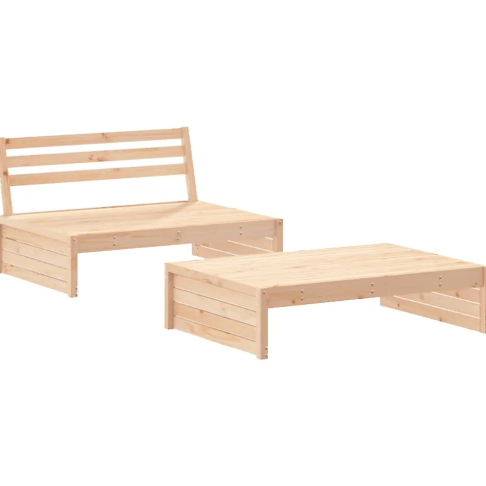 MAISON EXCLUSIVE - Salon de jardin 2 pcs bois de pin massif