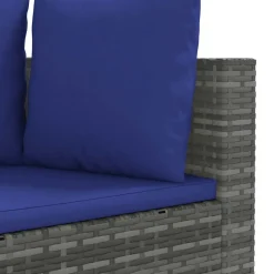 MAISON EXCLUSIVE - Salon de jardin 4 pcs avec coussins gris résine tressée