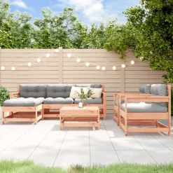MAISON EXCLUSIVE - Salon de jardin 7 pcs bois massif douglas