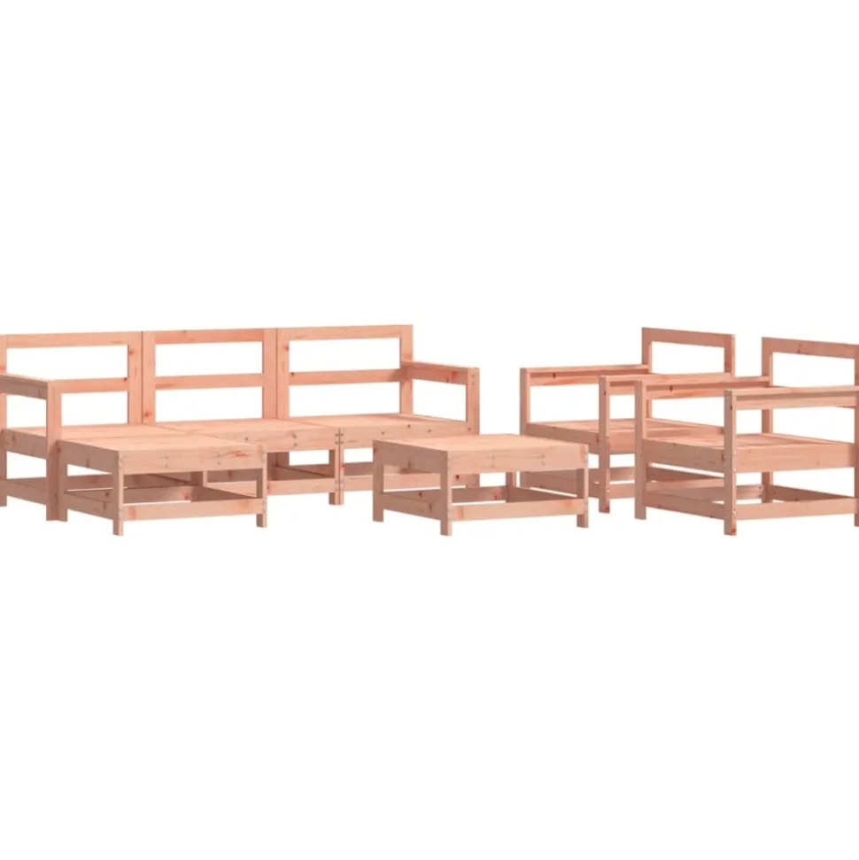 MAISON EXCLUSIVE - Salon de jardin 7 pcs bois massif douglas