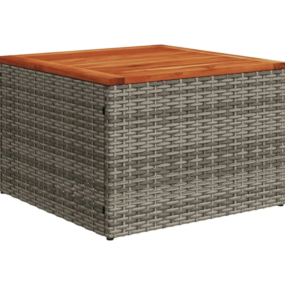 MAISON EXCLUSIVE - Salon de jardin avec coussins 12 pcs gris résine tressée